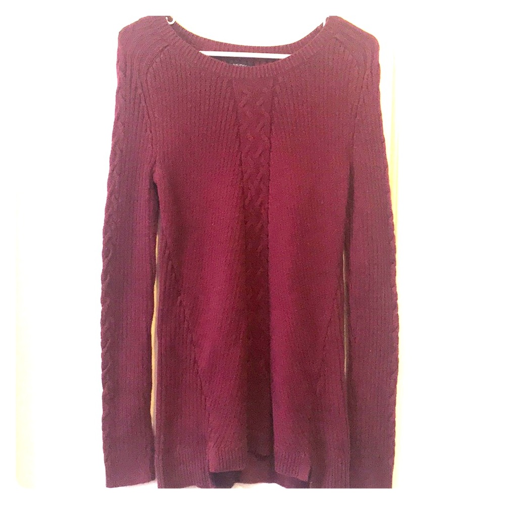 Burgundy Knit Sweater